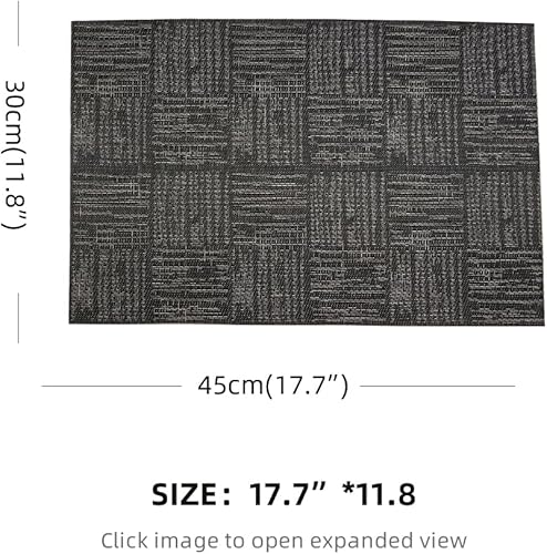 Miniatura 4 de Canglifull Juego de 4 manteles individuales cuadrados, manteles individuales de vinilo de PVC lavables resistentes al calor y manteles individuales