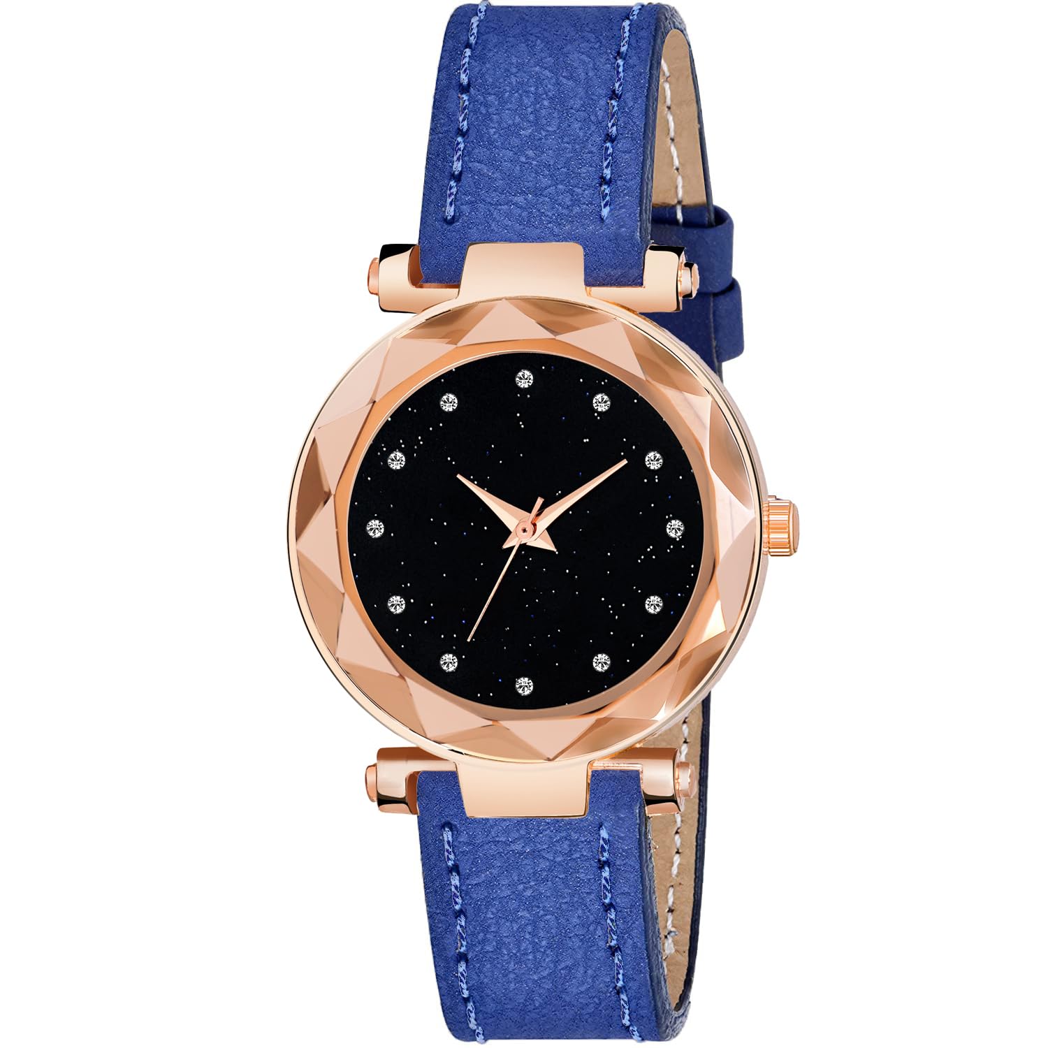 Talgo Alluring Analogue 12Diamond Black Dial and Blue Leather Strap Graceful Stylish Wrist Watch for Girl and Women Pack of 1-GENRG12DBLKDNBLUCUTL (B0CBMSX58Q) Amazon Price History, Amazon Price Tracker