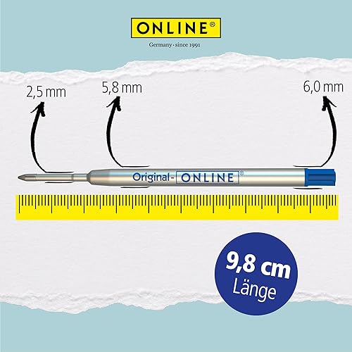 Miniatura 4 de Online 6 repuestos de bolígrafo  Medio de fuerza I International Standard Biro Recambios para todos los bolígrafos I Impermeable I Recambios