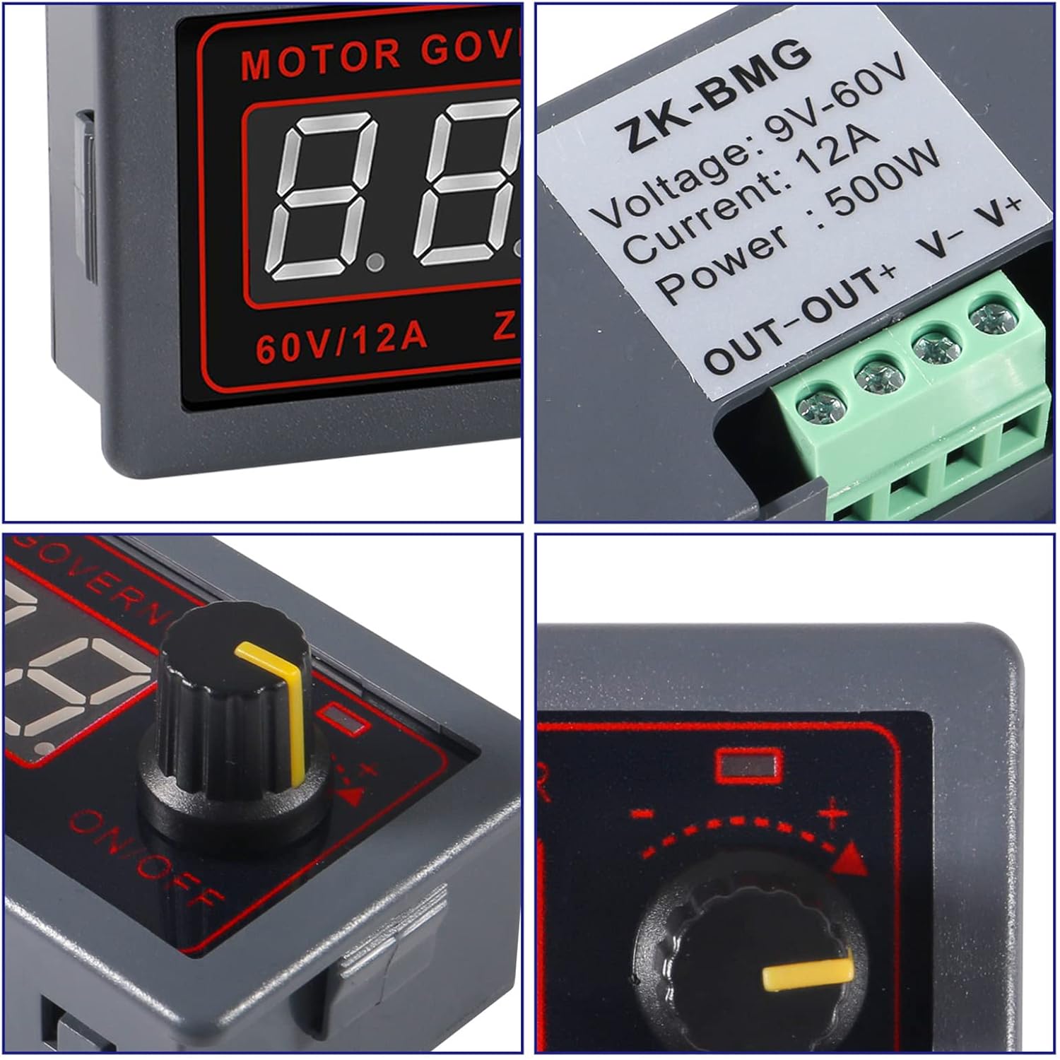 PWM DC Motor Speed Governor Controller Switch BMG Digital Display