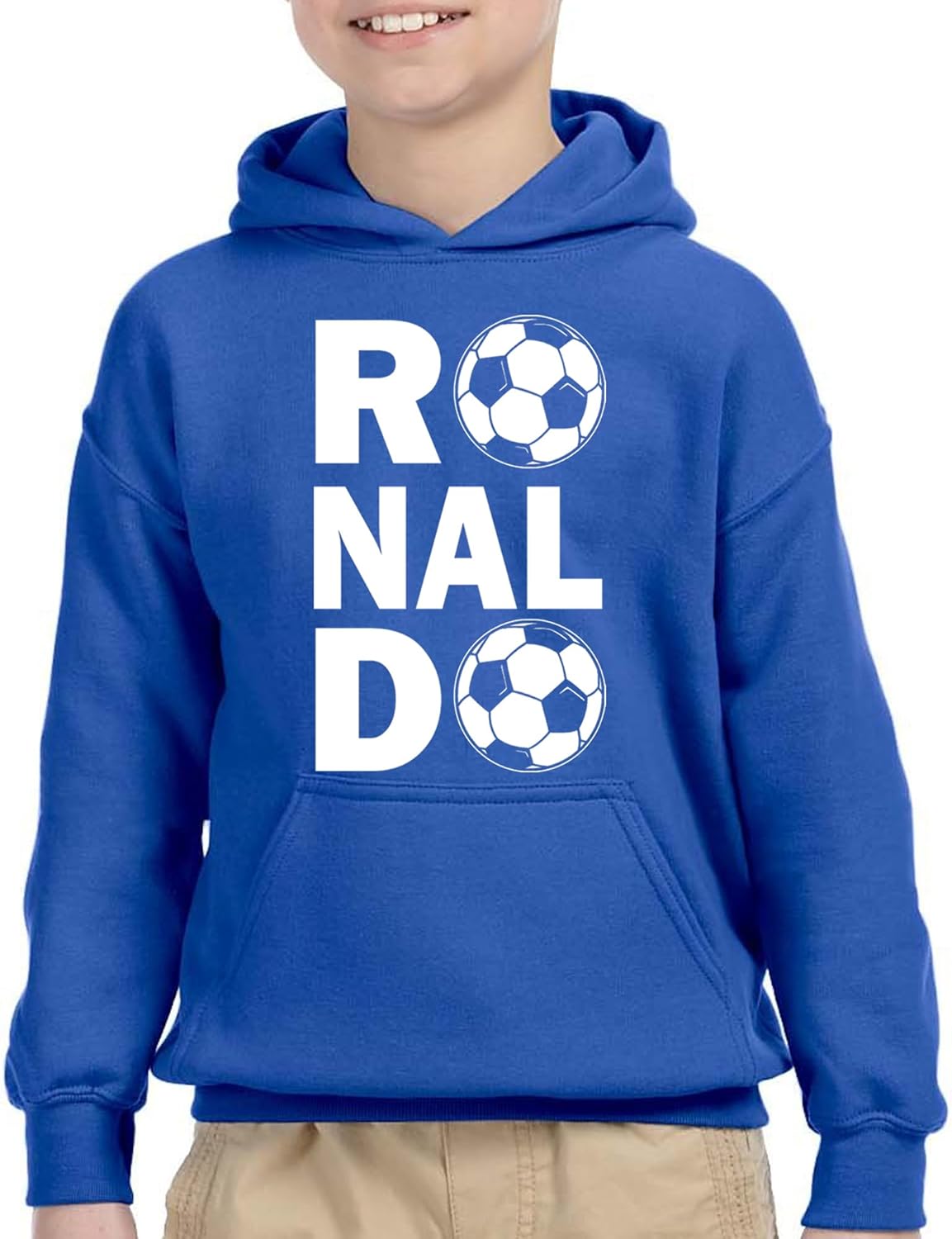 FerociTees Kids Unisex Ronaldo Soccer American Football Hoodie