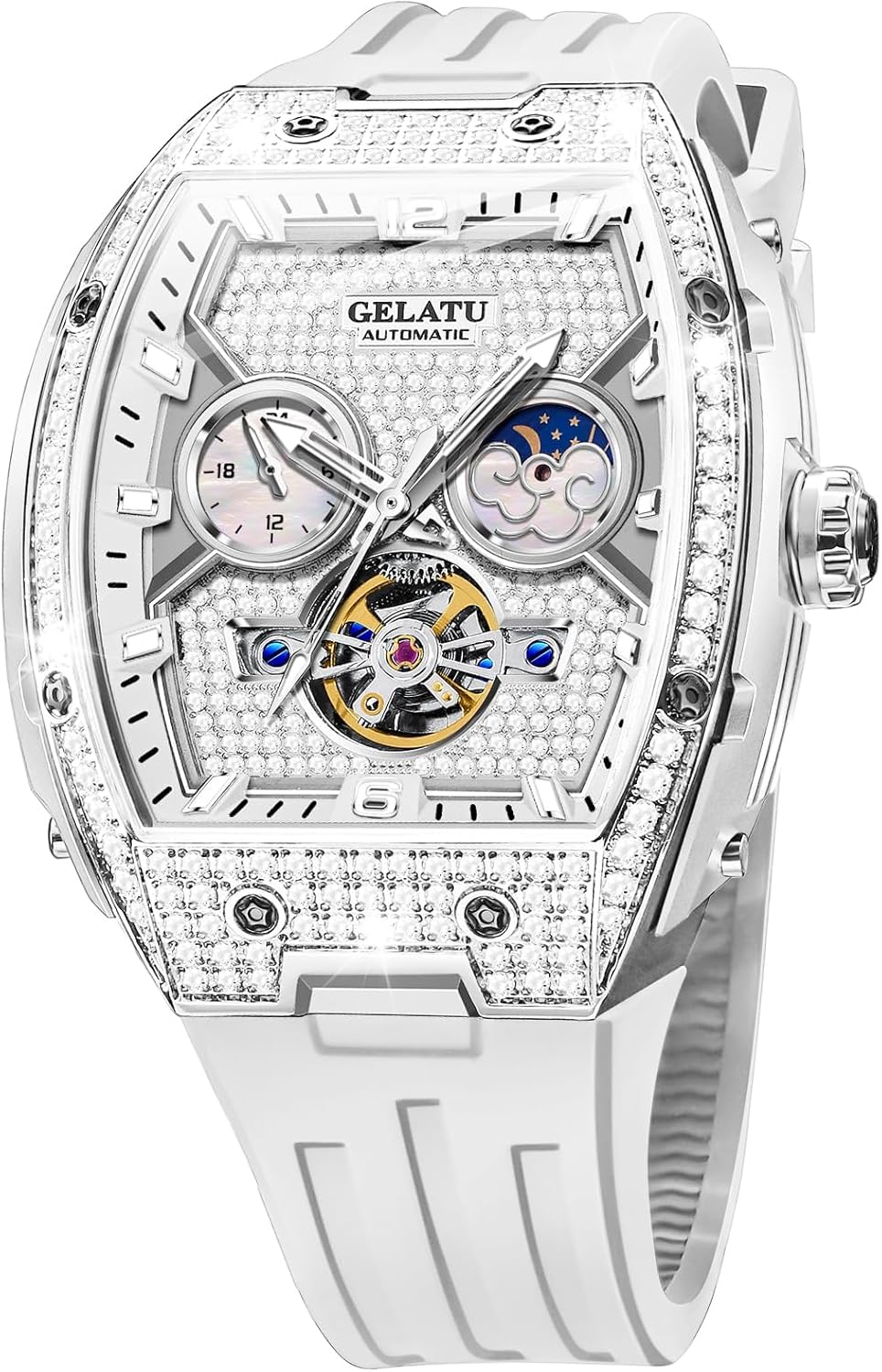 OLEVS Womens Automatic Watch Diamond Luxury Date Ladies Dress Classic Self Winding Wrist Watches Luminous Waterproof