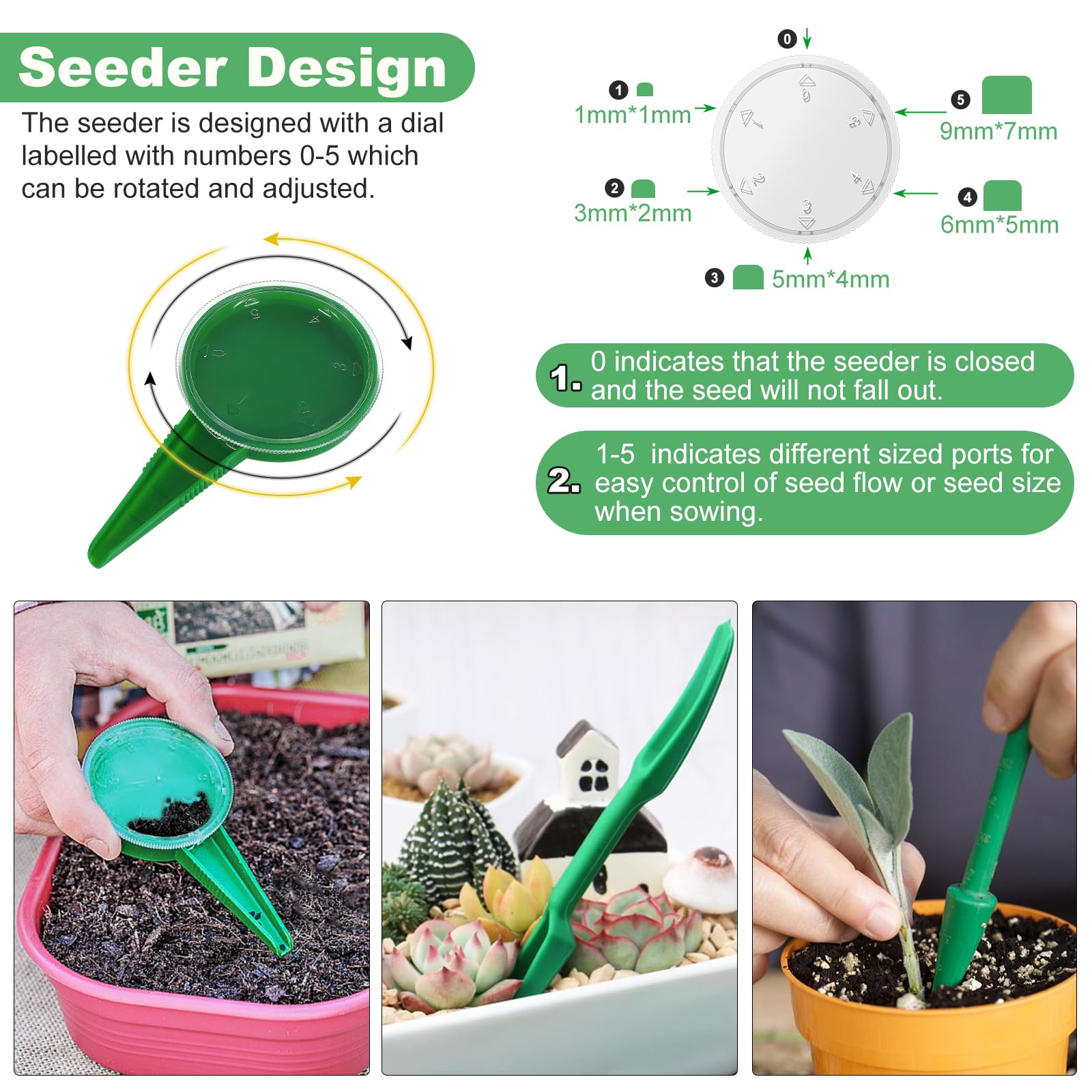 Lot de 8 presses manuelles de terreau - Bloqueur de sol de 5 cm - Avec jeux d'outils de sciage - Kit d'outils de plantation pour planter, semis, culture, serre de jardin
