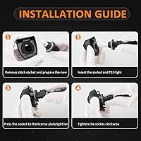 Vista 5 de Bestview Luces de Matrícula Etiqueta Lámpara Trasera con Cubierta de Carcasa Enchufe Bombillas Blancas 6000K Conjunto de Repuesto para Chevy