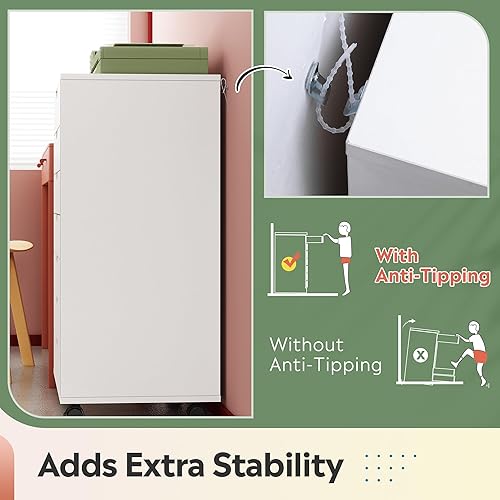 Miniatura 6 de DEVAISE - Cajonera móvil con 7 cajones para oficina y ropero