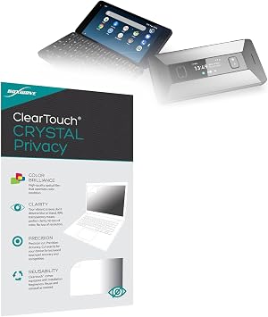 BoxWave Screen Protector Compatible with Planet Computers Cosmo Communicator - ClearTouch Crystal Privacy 2-Pack, Privacy Screen Protector Flexible Film Clear