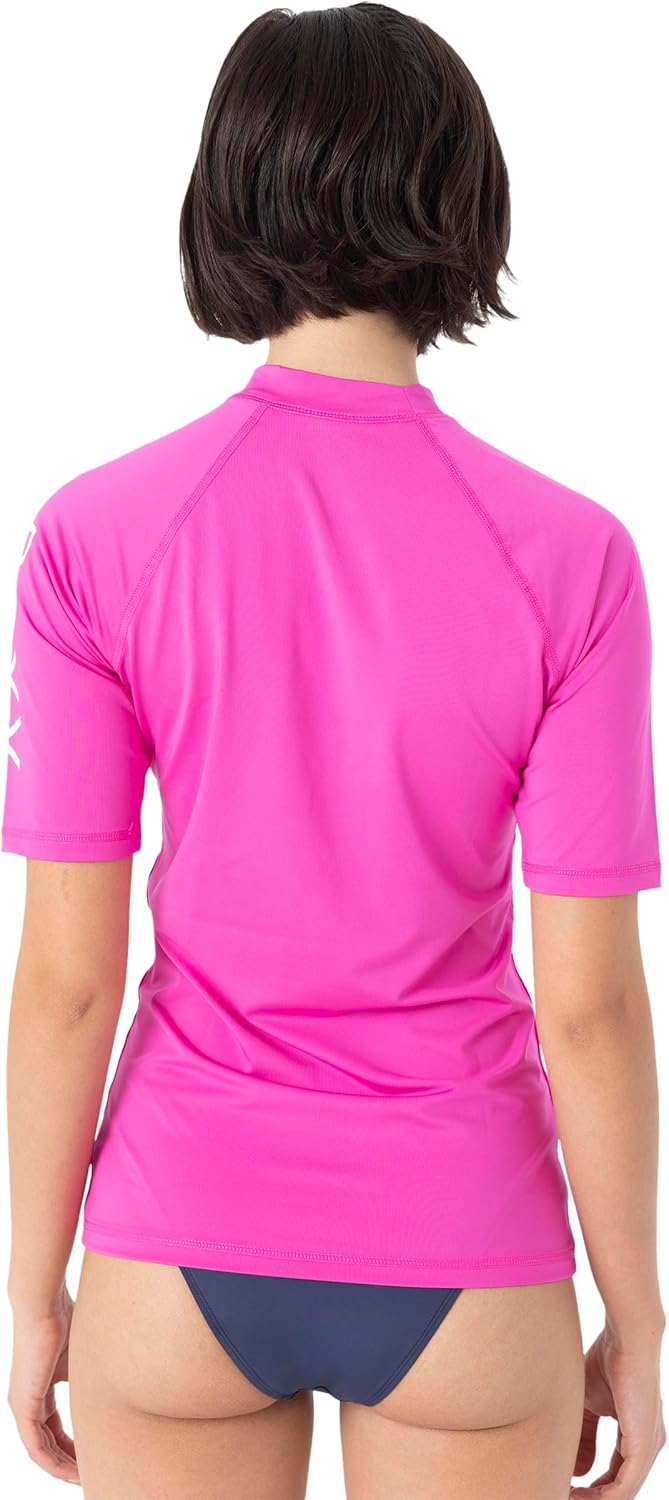 Roxy Women's Short Sleeve Compression Fit Rashguard UPF 50+ Quick Dry Recycled Swim Shirt - Image 5