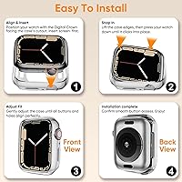 Vista 14 de BOTOMALL Funda protectora compatible con Apple Watch de 1.614 pulgadas Series 9, Series 8 Series 7, TPU suave, flexible, delgada, ligera, funda