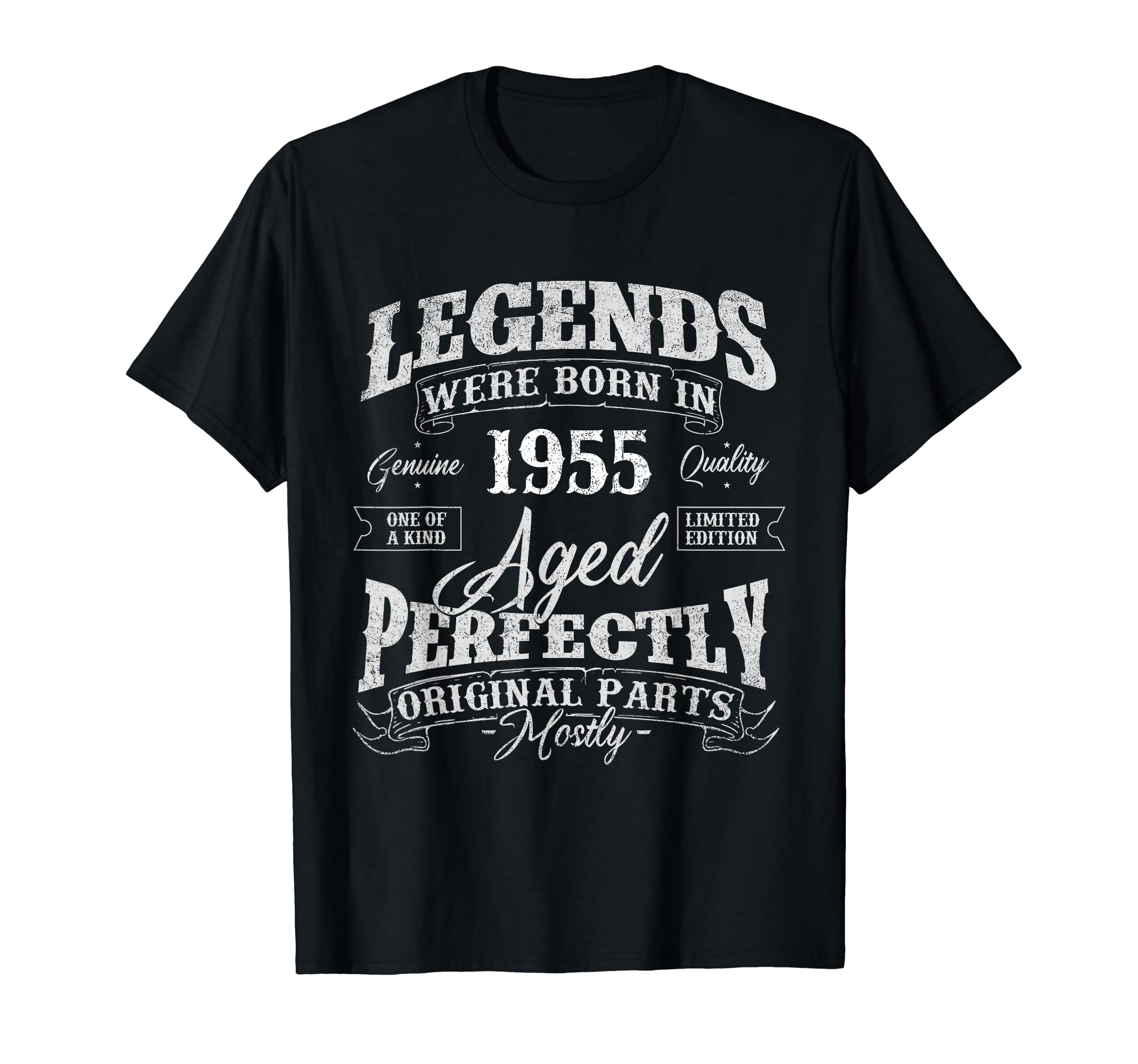 Born in 1955 ShirtsLegends Were Born In 1955 Year Of Birth Birthday T-ShirtOEKO-TEX STANDARD 100