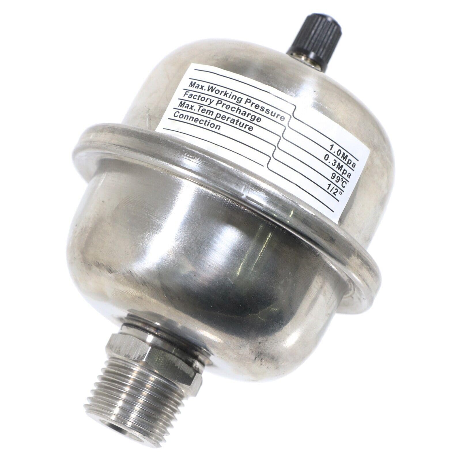 SPARES2GO Mini depósito de expansión de choque de agua potable martillo de tubo de parada de ruido (1/2 pulgada BSP, 0.5 L)