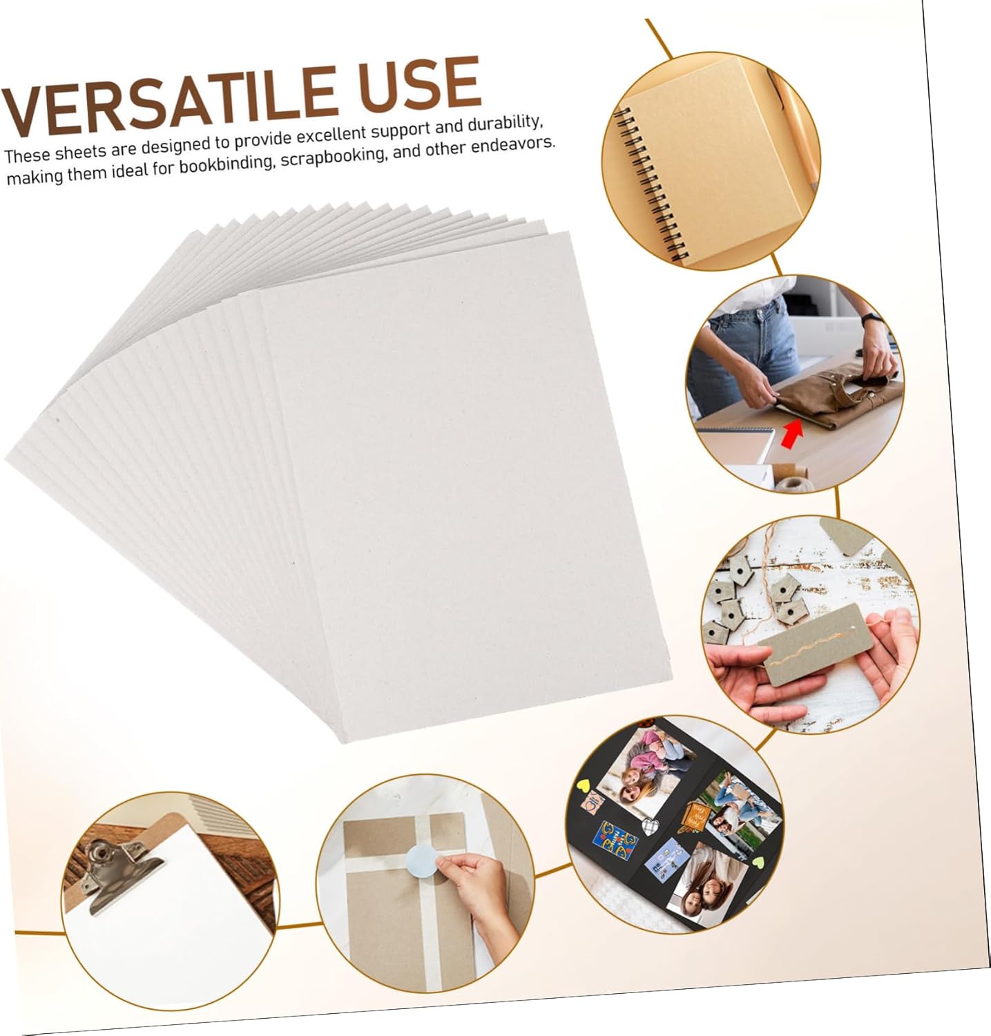 jojofuny 20sheets Flat Cardboard Model Chipboard Sheets for DIY Projects Craft Board and Packaging
