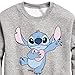 Disney - Lilo & Stitch - Stitch Hearts You - Toddler & Youth Crewneck Fleece Sweatshirt - Size 3T Athletic Heather