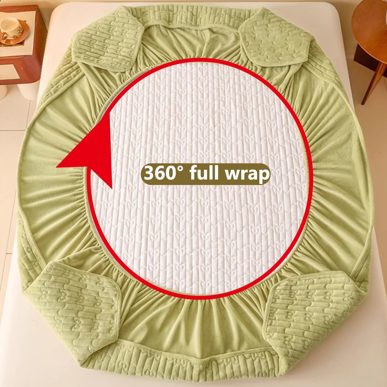 Khaki,180 * 200cmKING,LDLCYCN Mattress Protector Milk Velvet Warm Thicken Soft Mattress Cover with 10'' Deep Pocket Bed Cover Comfortable for Winter Fitted Sheet Non-Slip Mattress Topper Protector