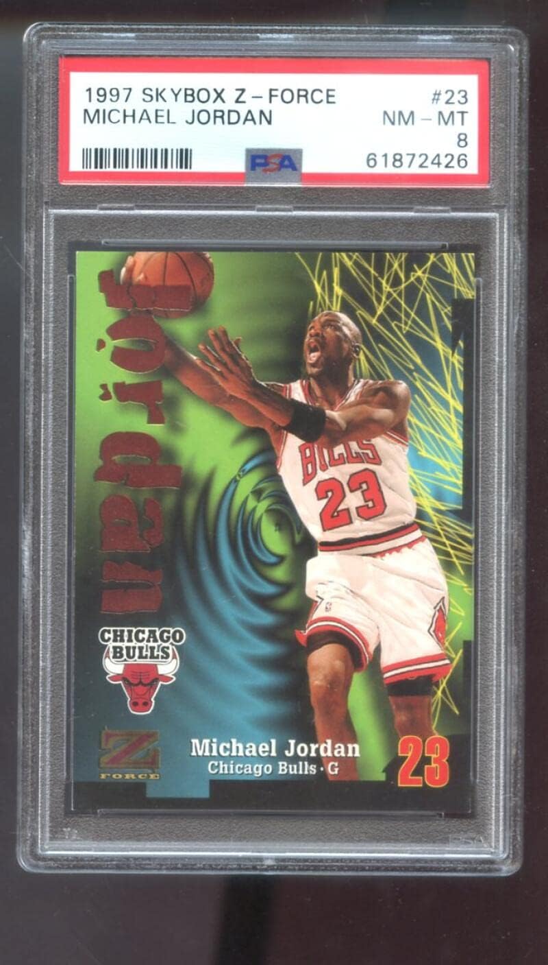 1997-98 Skybox Z-Force #23 Michael Jordan PSA 8 Graded Basketball Card NBA 97-98 1997-1998 ZForce Chicago Bulls