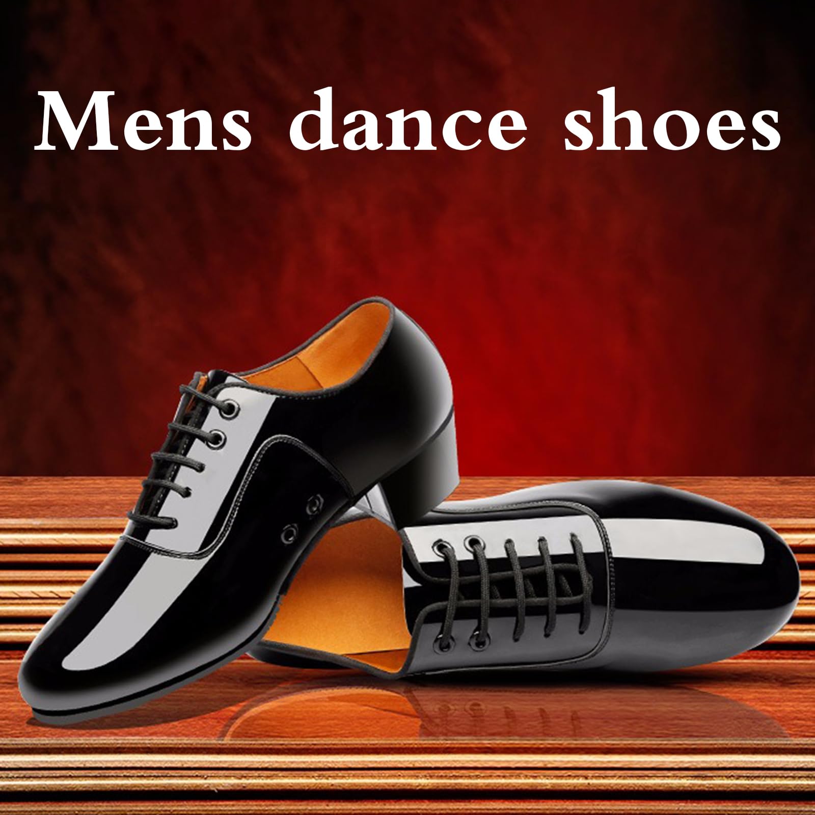 Scarpe Ballo Latino Uomo Stringate Tango,Scarpe Ballo Uomo Liscio,Uomini Ballroom Sneakers,Non Facile Deformare,Adatto per Latino,Salsa,Tango,Jazz,Moderno