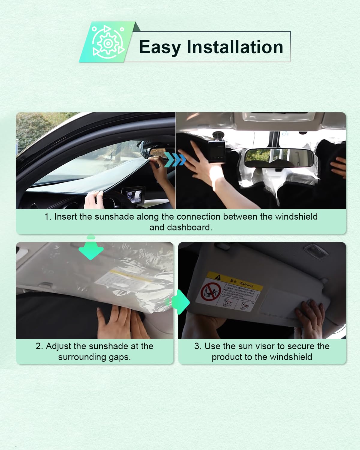 [Upgrade] GAFAT Compatibile con Land Rover Defender 90 110 2020-2025 2026 Protezione Solare Parabrezza interno, Parasole, Raffreddamento, Protezione UV, Accessori Defender 110 (Nessuna tacca in alto)