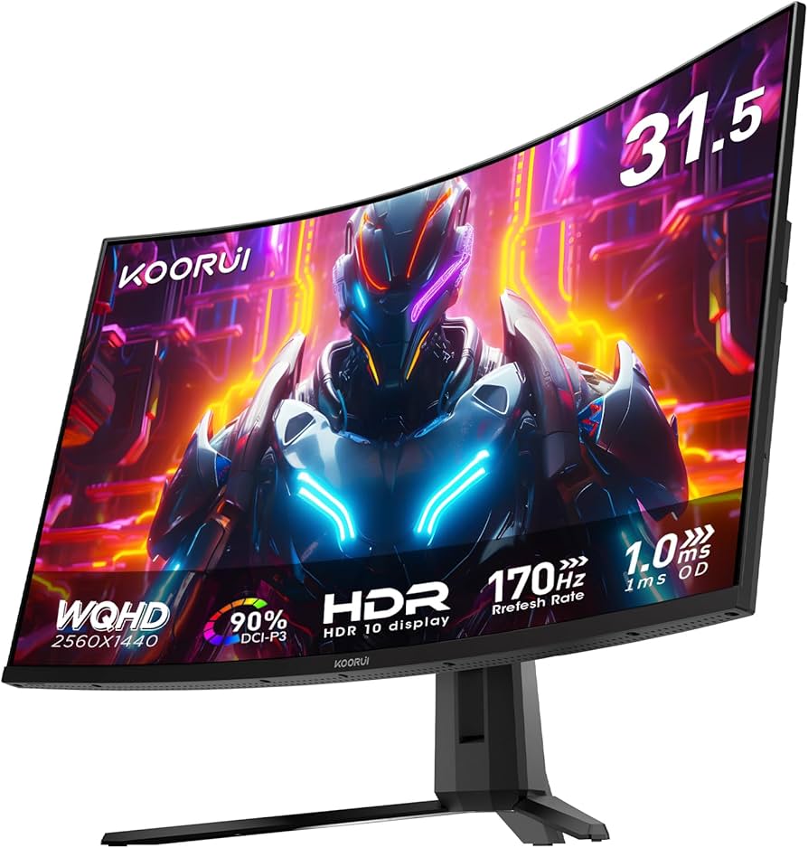 Amazon.co.jp: KOORUI ゲーミングモニター WQHD 32インチ 170Hz 1ms