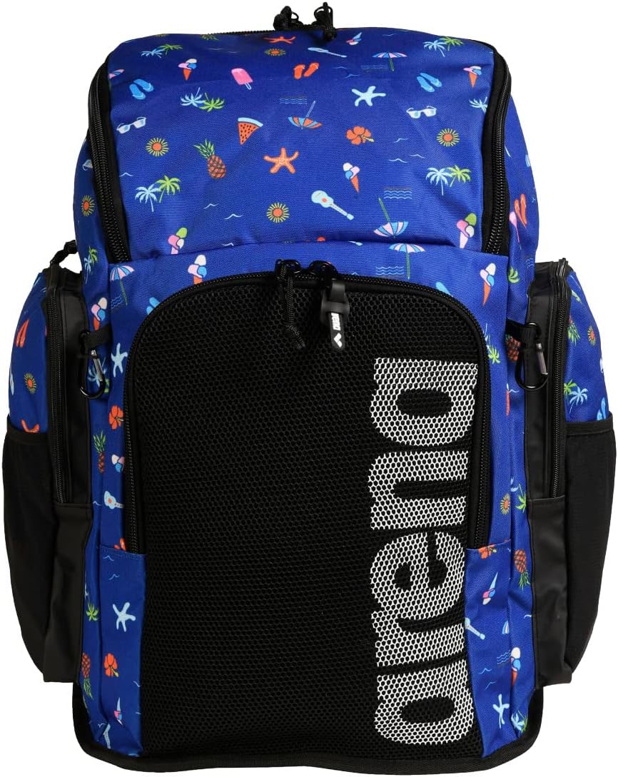 Arena Team 45 Backpack Swimming Athlete Sports Gym Rucksack Large Training Gear Equipment Swim Bag for Men and Women, 45 Liters, Beach Vibes