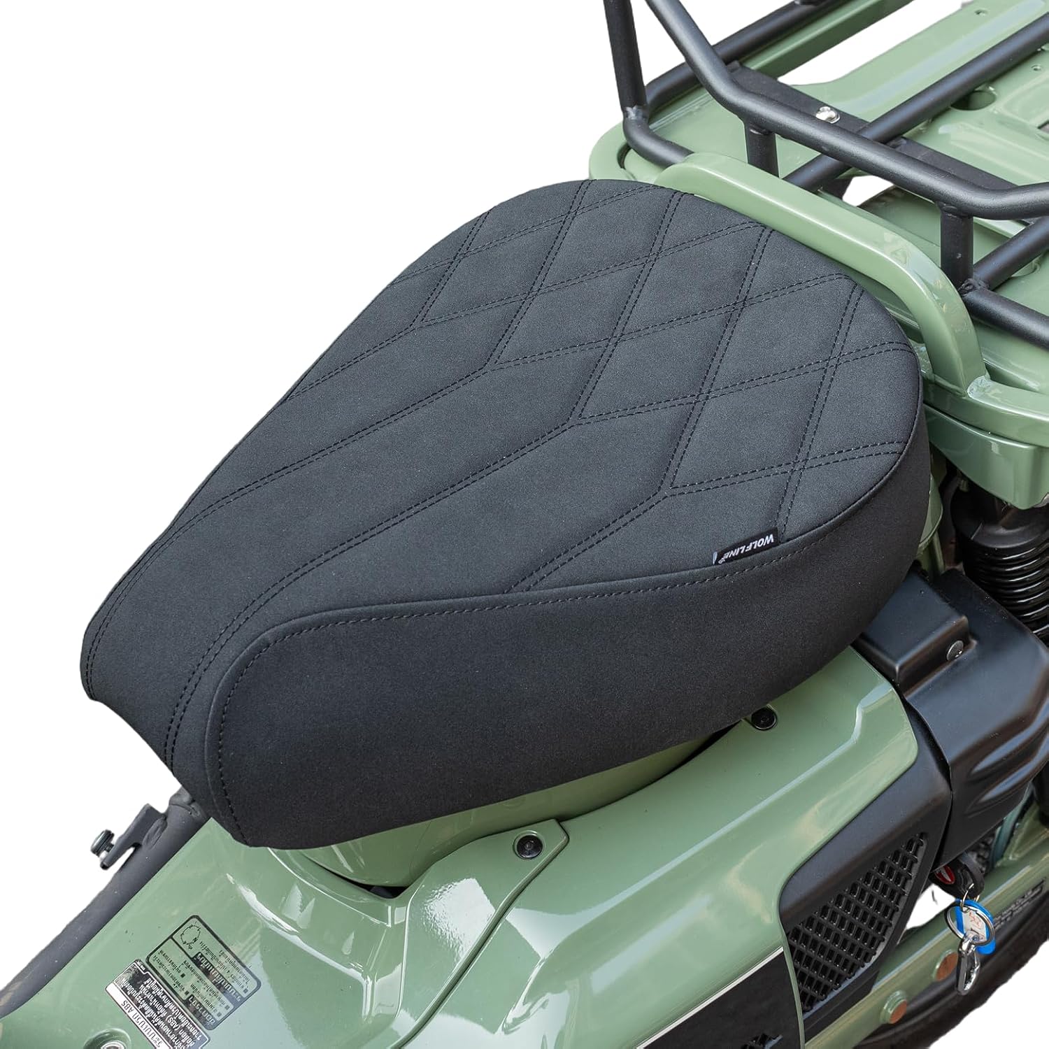 Motorcycle Front Driver Seat Cover for Honda CT125 Trail125 Huntercub125 CT Trail 125 2020 2021 2022 2023 2024 2025 Vintage Cushion Replace Solo Rider Pad (Black)