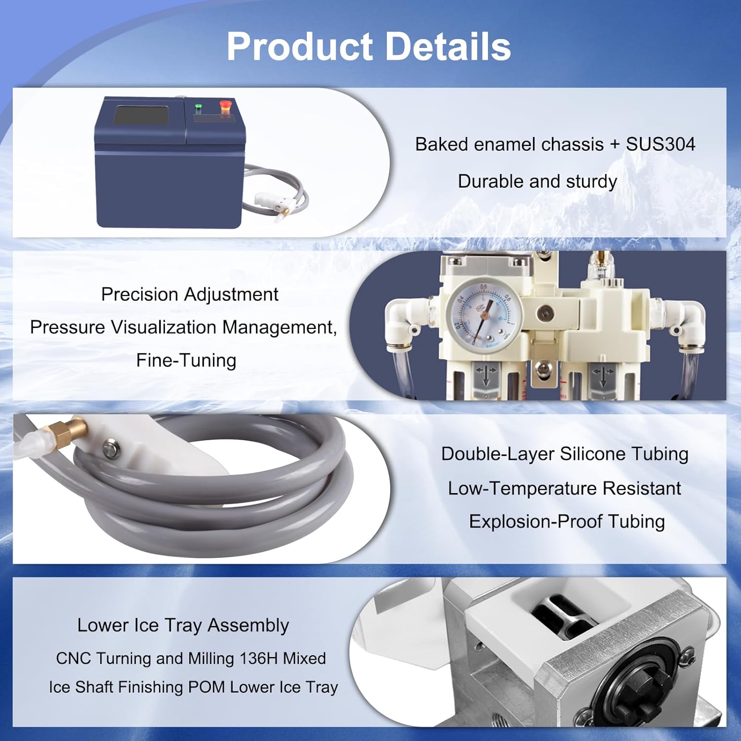 Dry Ice Cleaning Machine, Handheld Dry Ice Blaster for Industrial Equipment Mold Rust Remover, Air Compressor Powered Portable Cleaner for Engine Carbon Removal, CE Certified