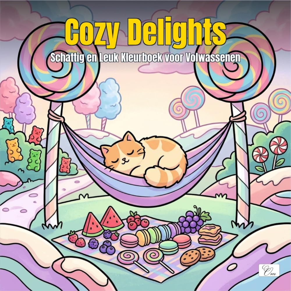 Cozy Delights - Schattig en Leuk Kleurboek voor Volwassenen: Met schattige dierenpersonages die ontspannen en genieten in gezellige taferelen vol lekkernijen, snoepjes, fruit en lekker eten