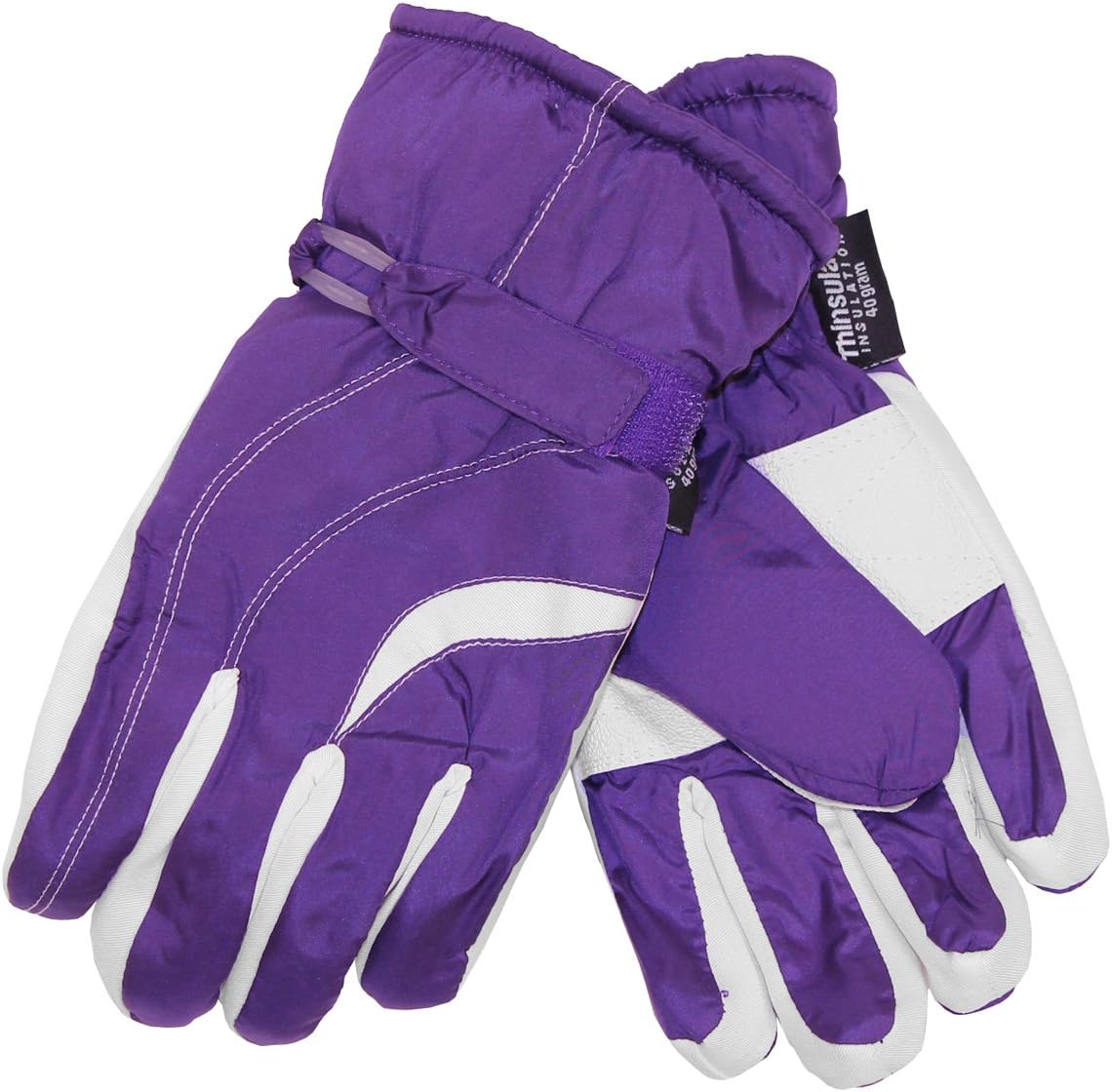 Girl's Thinsulate Lined Winter Gloves - Purple - 7-14