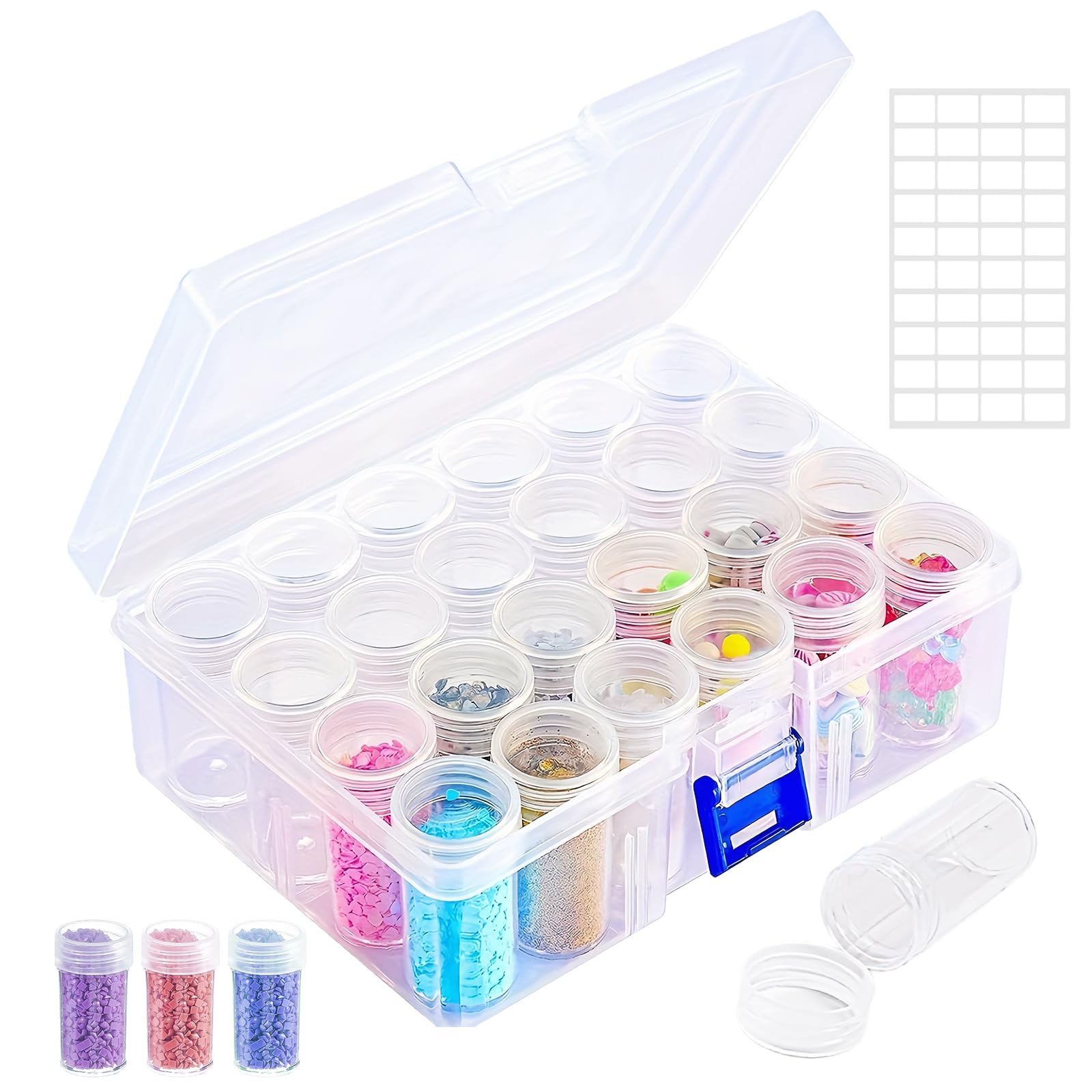 Diamond Painting Storage Box 24 Slots Bead Organizer, Storage Container