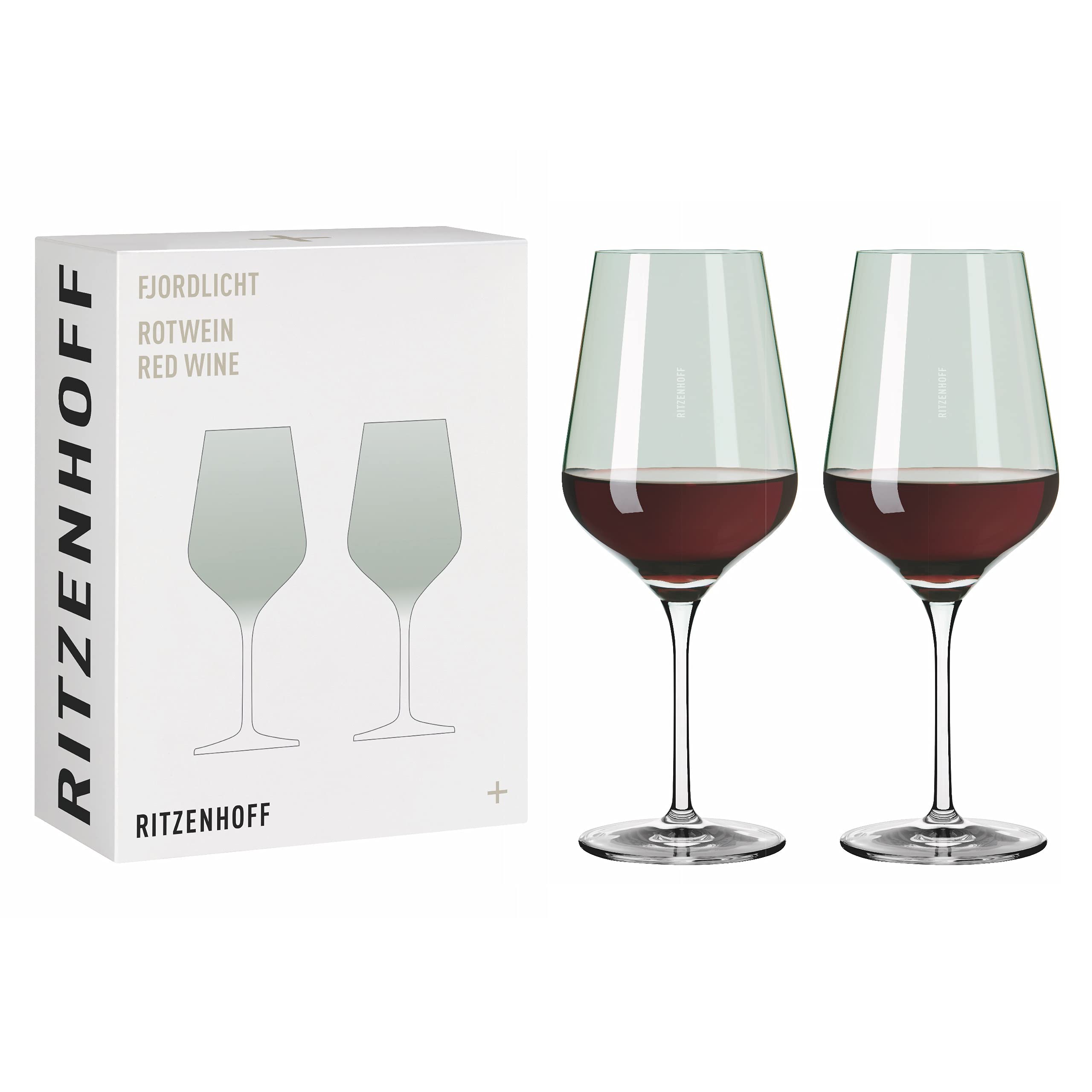 Verre à vin rouge Ritzenhoff coffret cadeau de 2 pièces Fjordlicht Green