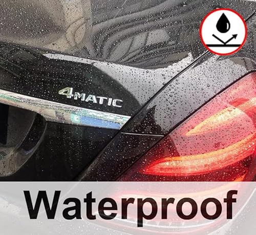 Original Silve/Chrome 4 Matic Rear Abs Auto Trunk Door Fender Bumper Badge Decal Emblem Adhesive Tape Sticker Compatible With Mercedes Benz Accessories Trunk Left-Right Side Fender Decoration Modified #TOP3