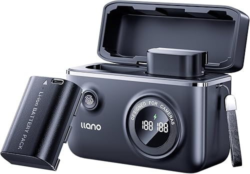 llano Paquete de 2 baterías LP-E6NH de 2400 mAh, batería R6 recargable rápida y cargador de 18 W para cámara Canon EOS R6 Mark II, R5 Mark II, R5,