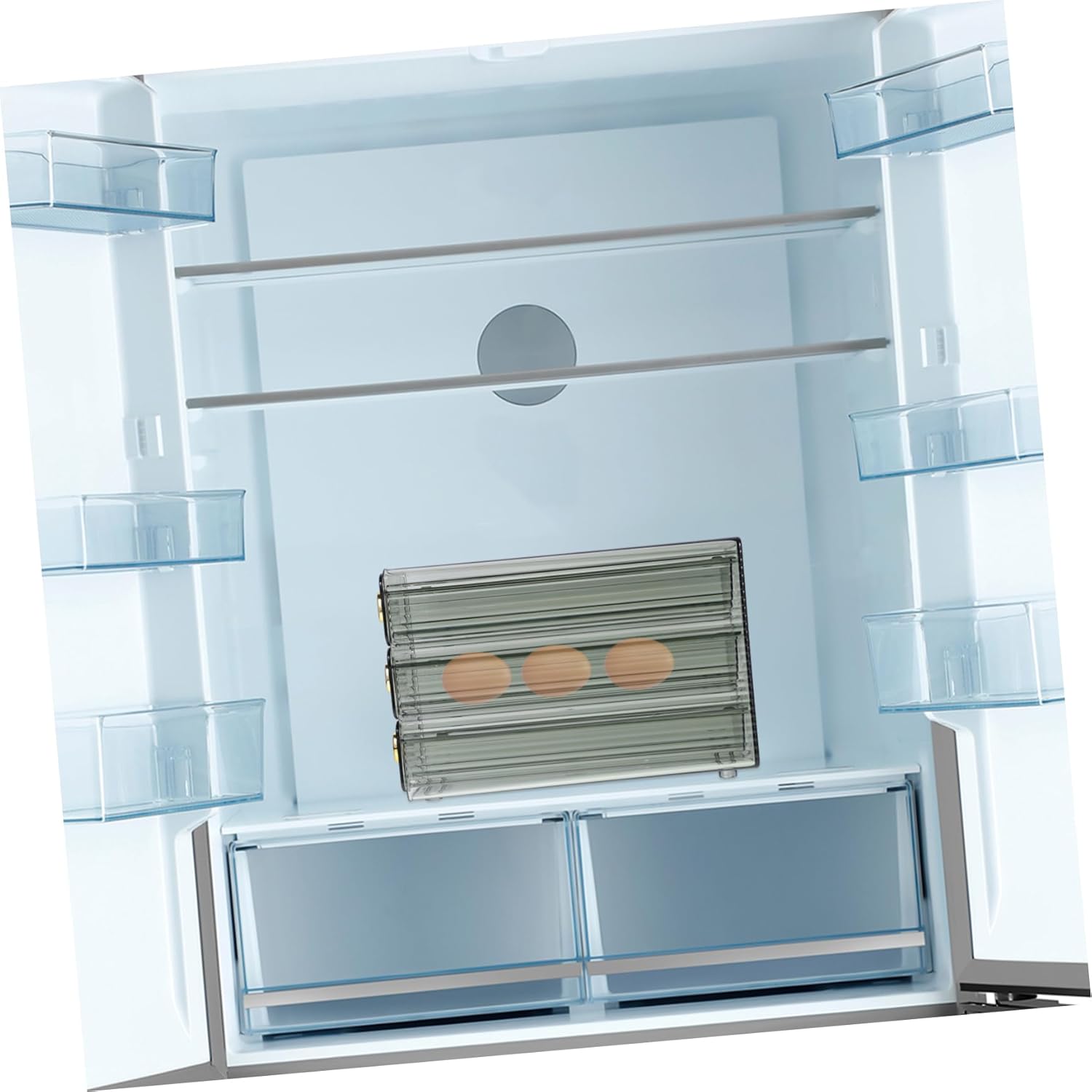 Household Refrigerator Dispenser Food-grade Rolling Container for Fridge Stackable Design Space-saving Kitchen Storage