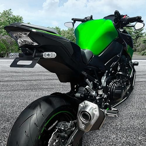 Miniatura 2 de Xitomer Eliminador de guardabarros/cola Tidy Fit para Z900 2017-2024, Ninja Z7 Hybrid 2024, ZH2 2020-2025 Soporte para matrícula compatible con luz