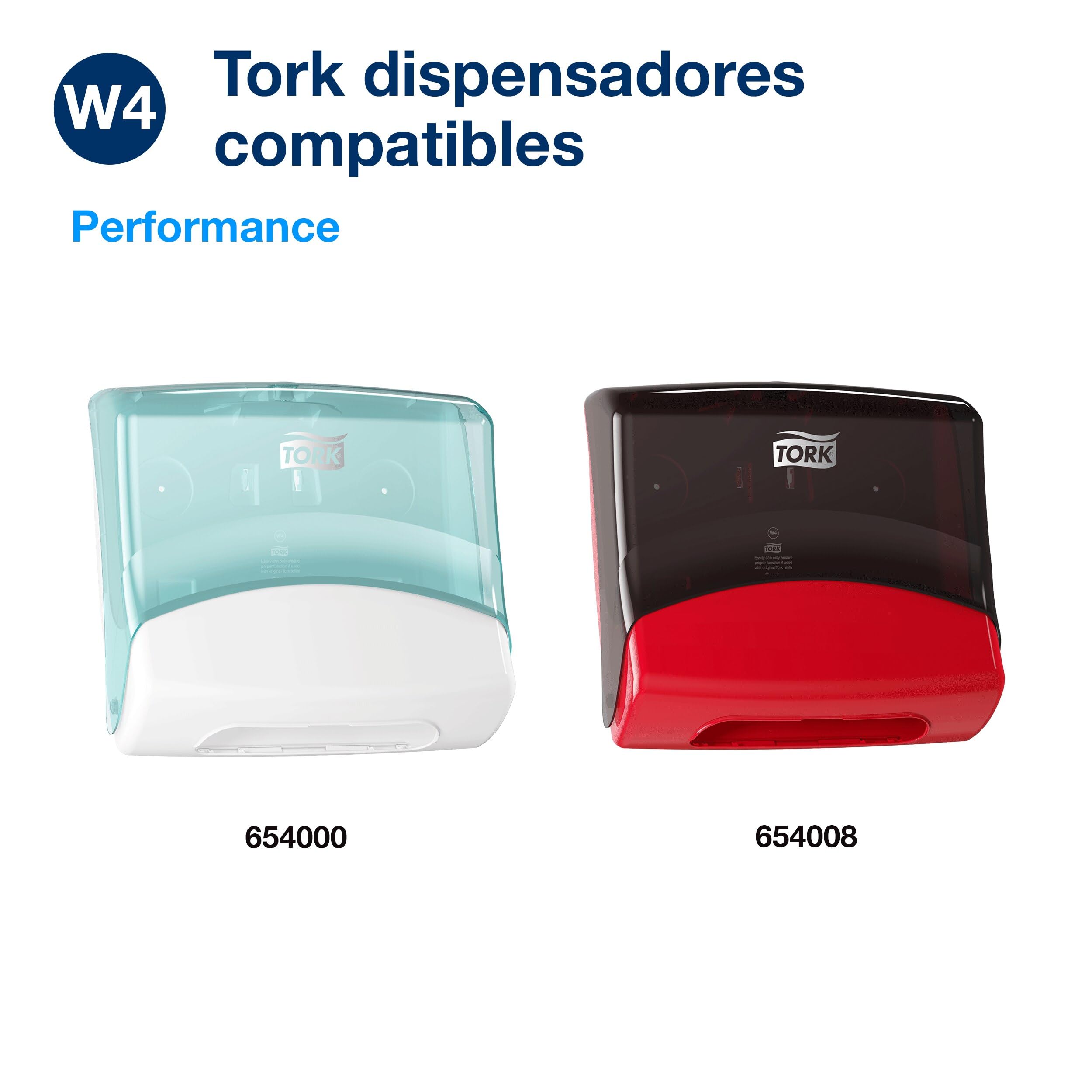 Tork Trapo de Limpieza Blanco de Base Biológica W4, 1 Capa, 4 x 105 Bayetas, 930179