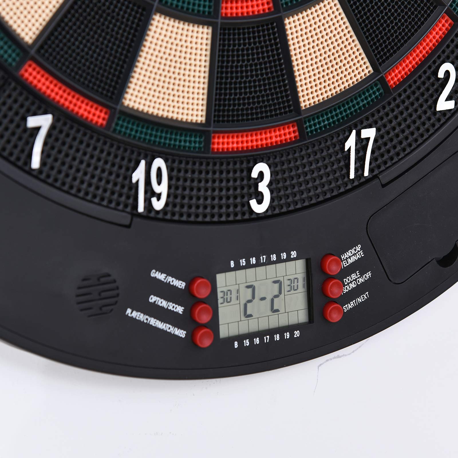 HOMCOM Bersaglio Freccette Elettronico 8 Giocatori 6 Freccette Schermo LCD 26 Modalità Gioco
