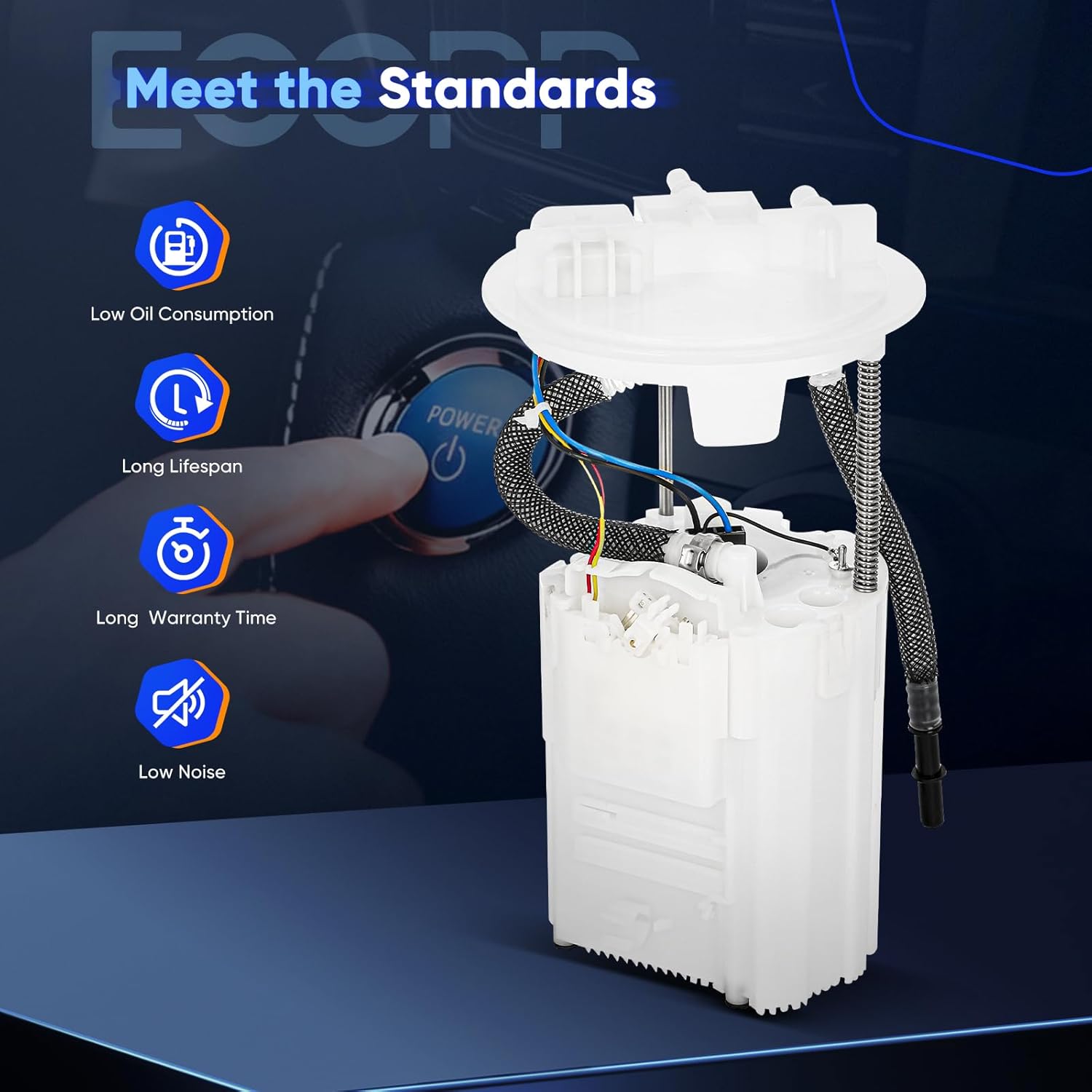ECCPP Electric Fuel Pump Module Assembly E9149M Compatible with Smart for Fortwo 2008-2015 L3 1.0L Petrol Naturally Aspirated, Replaces 4514700294, SP5129M, FG1883