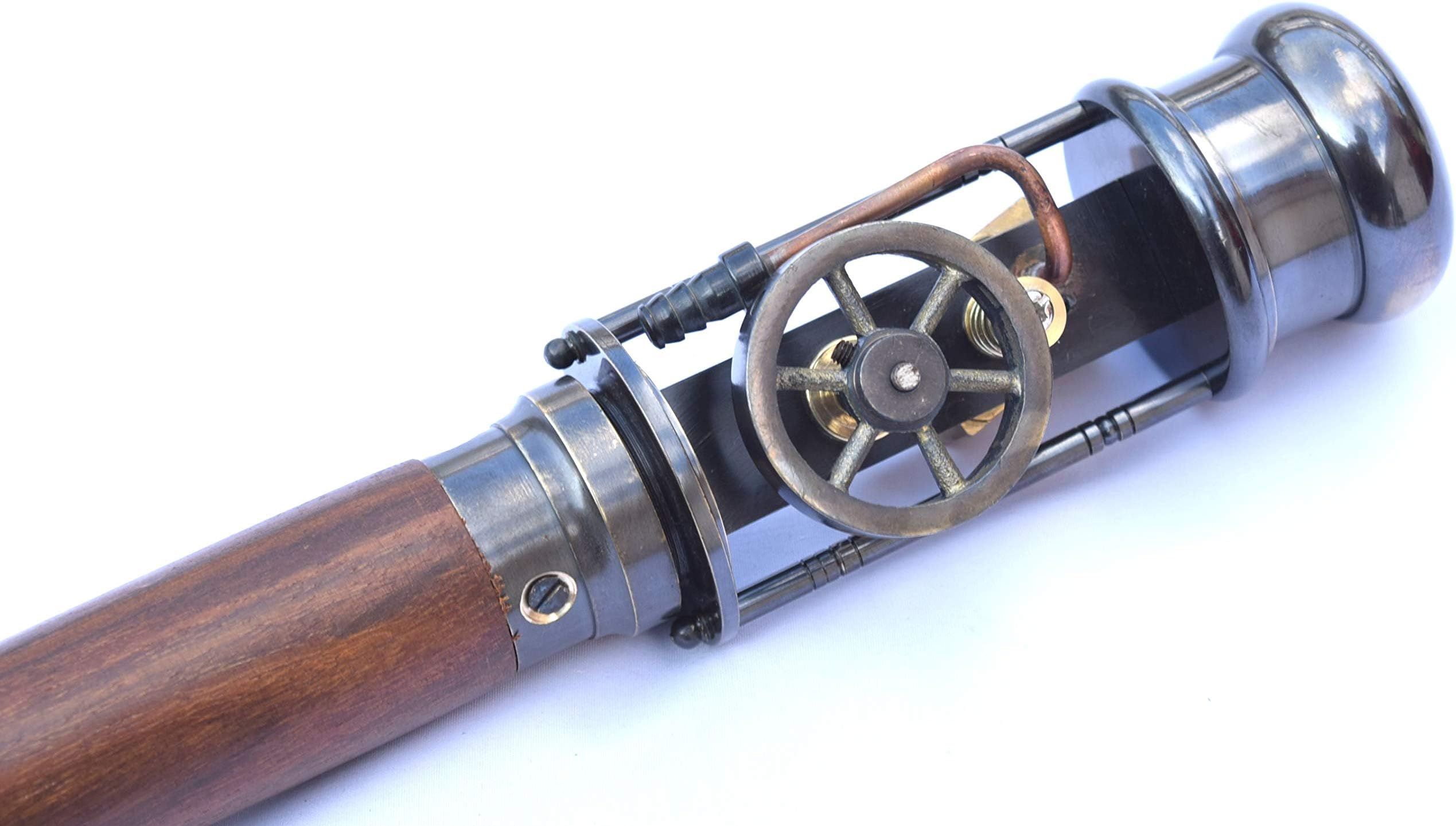 Walking Cane Stick With Working Steam Engine Model by Neovivid
