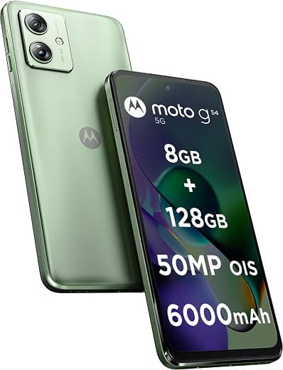 Motorola G54 5G (Mint Green, 8GB RAM, 128GB Storage) | MediaTek Dimensity 7020 | 6000mAh Battery with 30W Turbocharging | ...