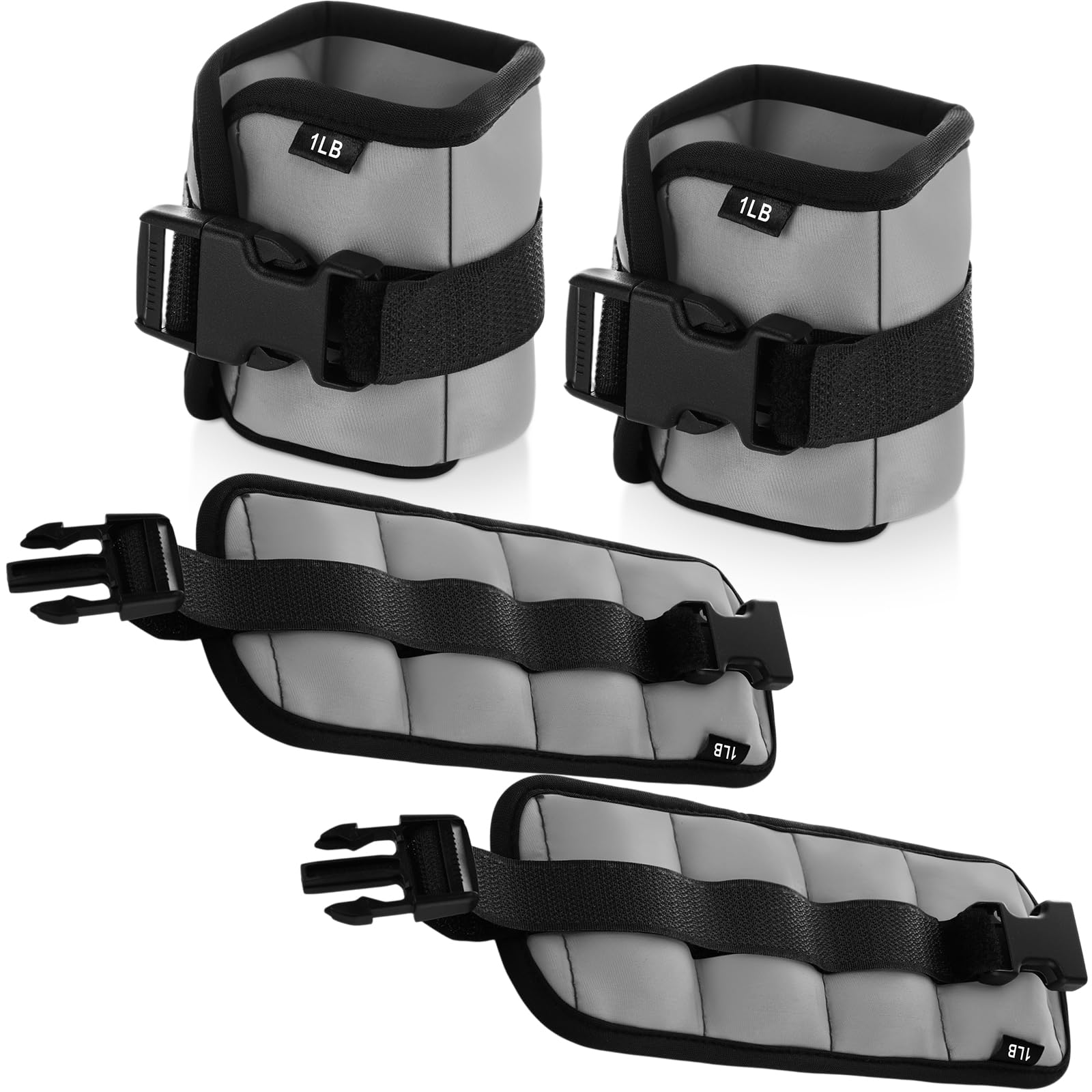 Hollowfly 2 Pairs Ankle Wrist Weights for Exercise