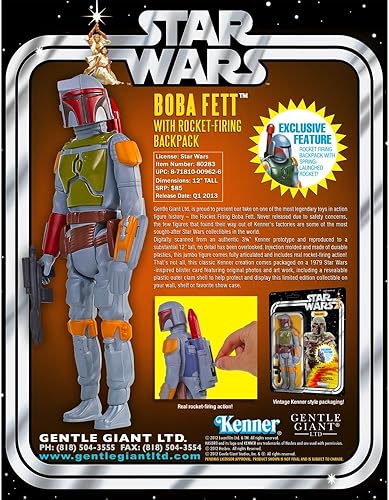 Miniatura 4 de Star Wars Figura de Kenner de disparo de cohete Boba Fett de 12 pulgadas