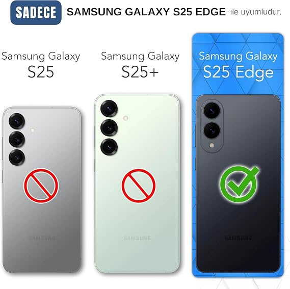 Ehr. Samsung Galaxy S25 Edge ile Uyumlu Lansman Kılıf, İçi Kadife Silikon, Kamera Çıkıntılı Koruyucu, Leke Tutmaz ve Darbe Emici Şık Kapak (Siyah, Samsung Galaxy S25 Edge)