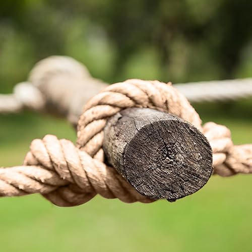Miniatura 3 de HOIGON Cuerda de yute natural de 1-15 pulgadas x 49 pies, cuerda de cáñamo torcida de 1.181 in x 49.2 ft de grosor, cuerda de yute gruesa para