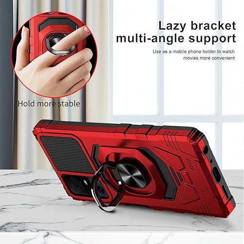 Miniatura 2 de Ailiber TCL 40 T Funda para teléfono TCL 40 T con protector de pantalla de vidrio templado, soporte de anillo para montaje magnético de automóvil,