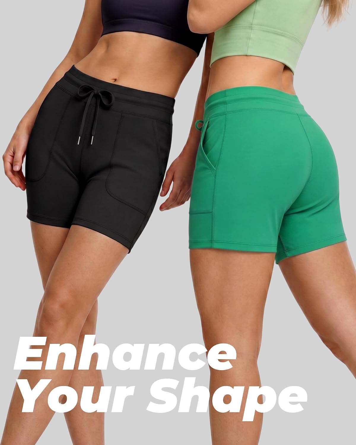 Women Swim Board Shorts 5 Inches High Waist Tummy Control Ultra Stretch Quick Dry for Pool Beach Summer Vacation