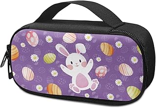 Easter Bunny Eggs Insulin Cooler Travel Case for Diabetics Carrying On, Working, Office, Trip Purple Medication Cooler Bag with 2 Ice Packs Multi-Functional Storage Bag for Insulin Pens