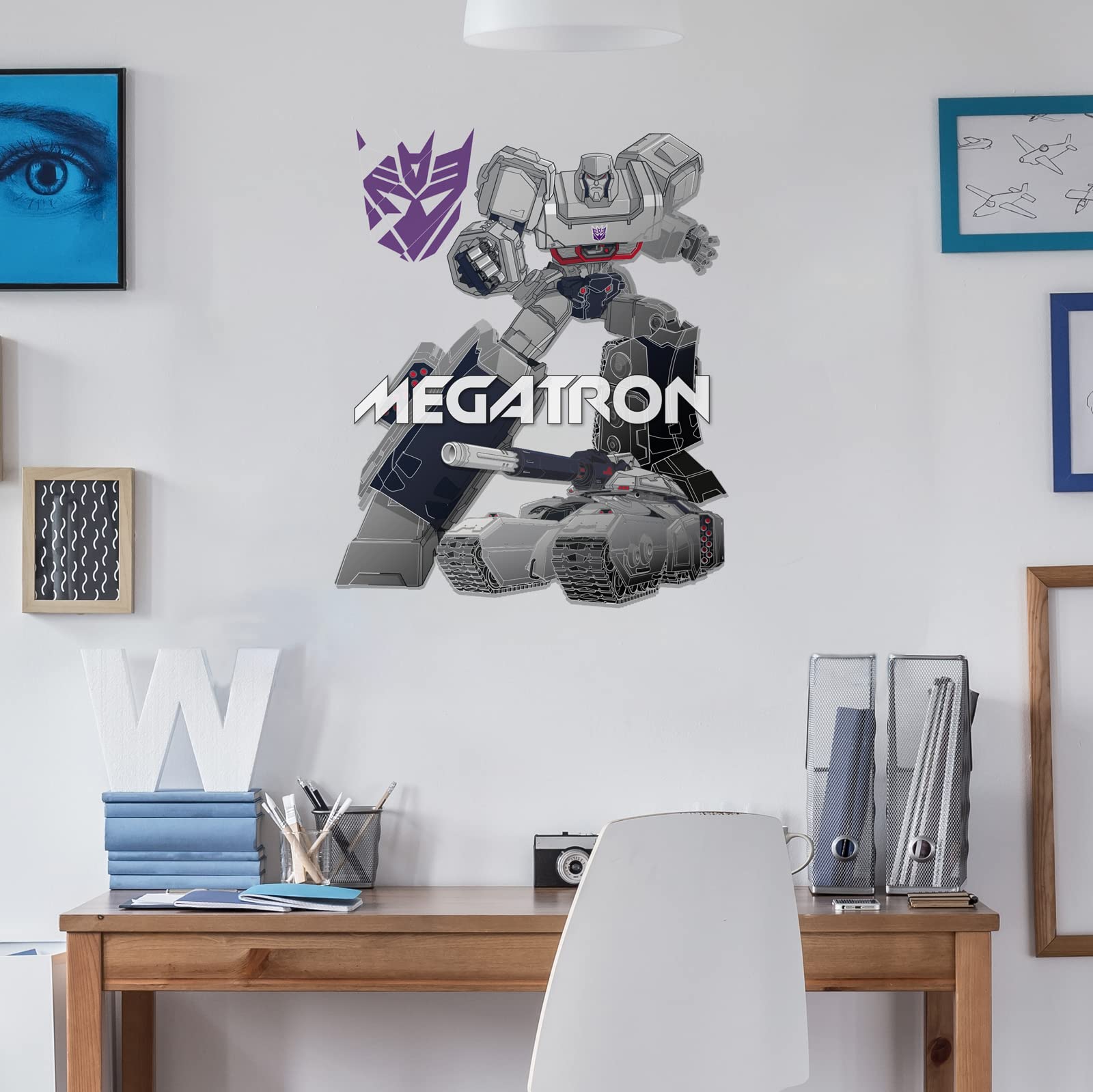 Stickerscape Megatron Transformers Earthspark Wall Stickers ( - Large Size)| Official Transformers Wall Decal, Transformers Wall Decor | Transformers Bedroom | Easy To Apply, Cleanly Removable