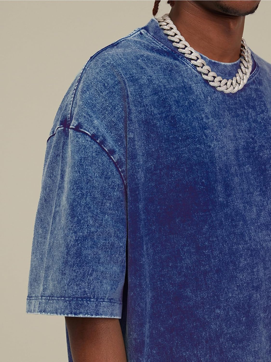 KEEPSHOWING Mens Oversized T Shirts Acid Wash Loose Fit Vintage Washed Tee Shirt Short Sleeve Streetwear Casual T-Shirts - Image 6