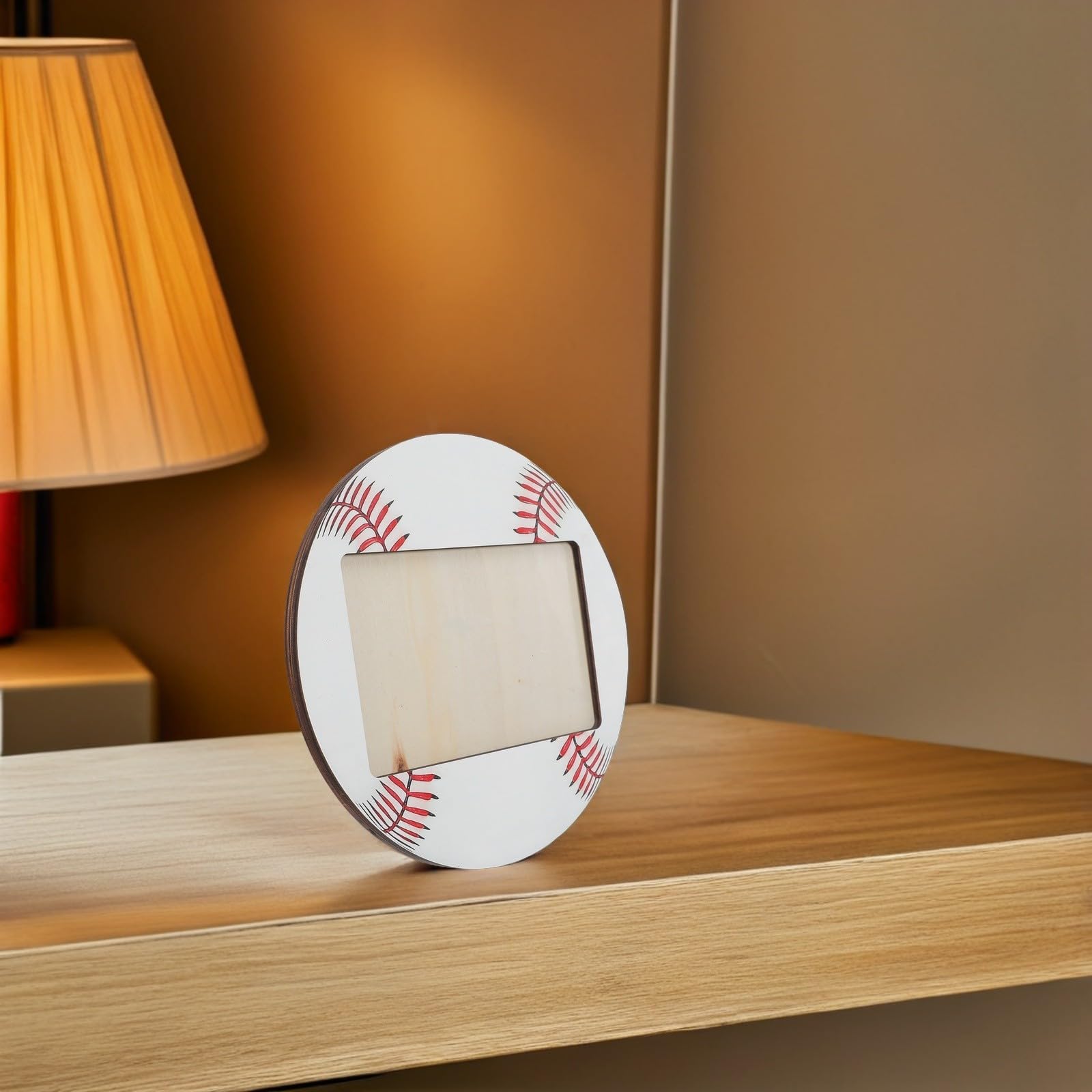 EXCEART 6 Pezzi Cornice per Foto a Tema Baseball Design Rustico Resistente in Legno Bianco con Supporto da Tavolo per Esposizione di Foto Scolastiche e Scrivanie