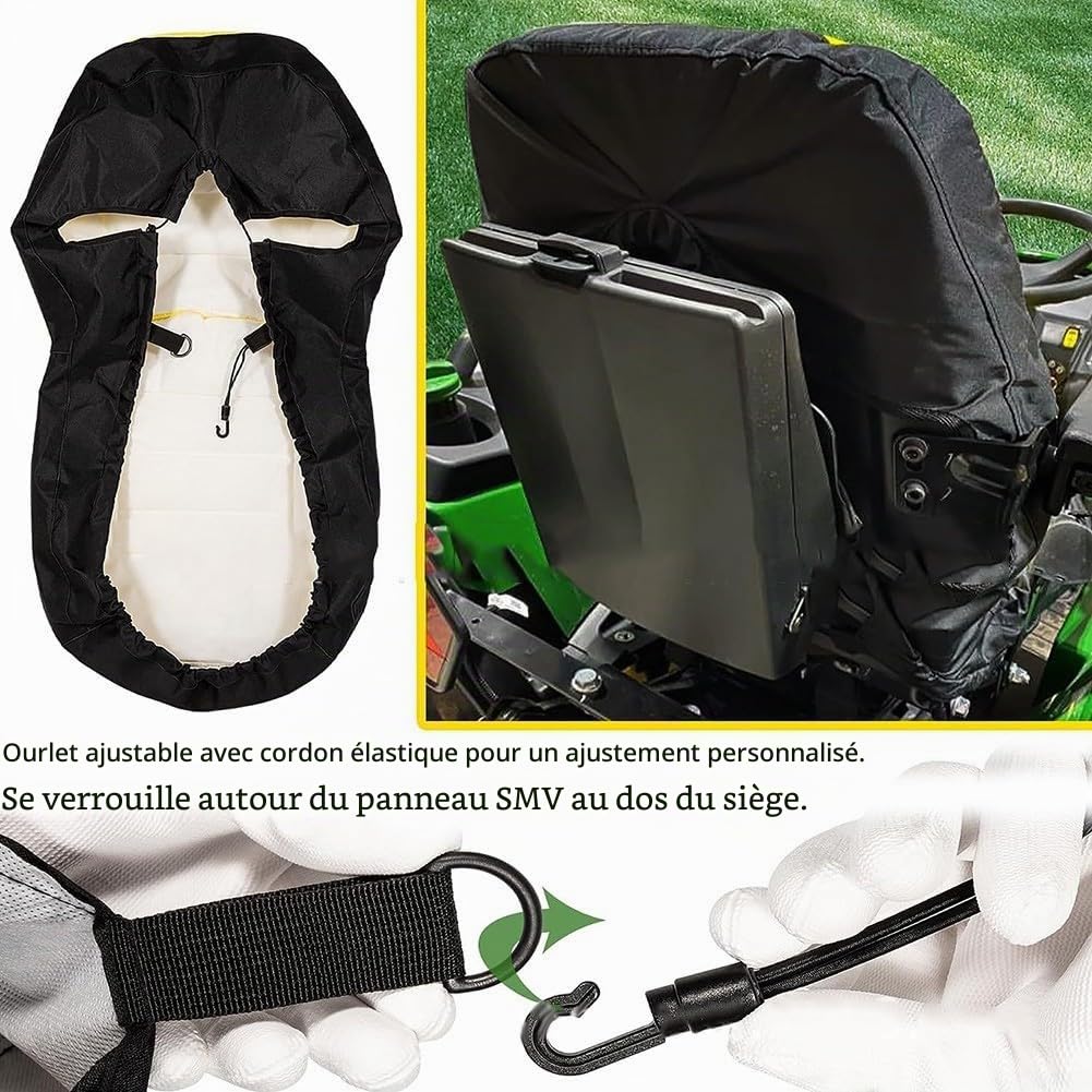 Housse de siège pour tracteur Honseadek, tissu Oxford 300D, LP68694 Tracteur, pour housse de siège, pour 1025R et 2025R, tondeuse à gazon, tondeuse autoportée, remplace LP68694, CPLP68694