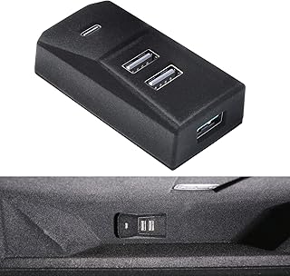 Concentrateur USB pour boîte à gants Tesla – Station d'accueil à 4 ports Model 3 Highland 2024 2025 Cybertruck, Model Y Juniper 2025 2026 Transférez sans problème des séquences de caméra de