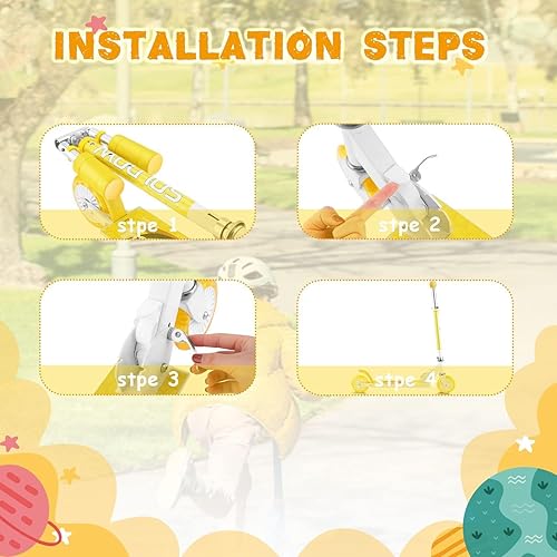 Miniatura 7 de Aceshin Patinete para adultos, freno de mano de doble suspensión plegable con ruedas grandes, barras de mango altas ajustables que soportan 110